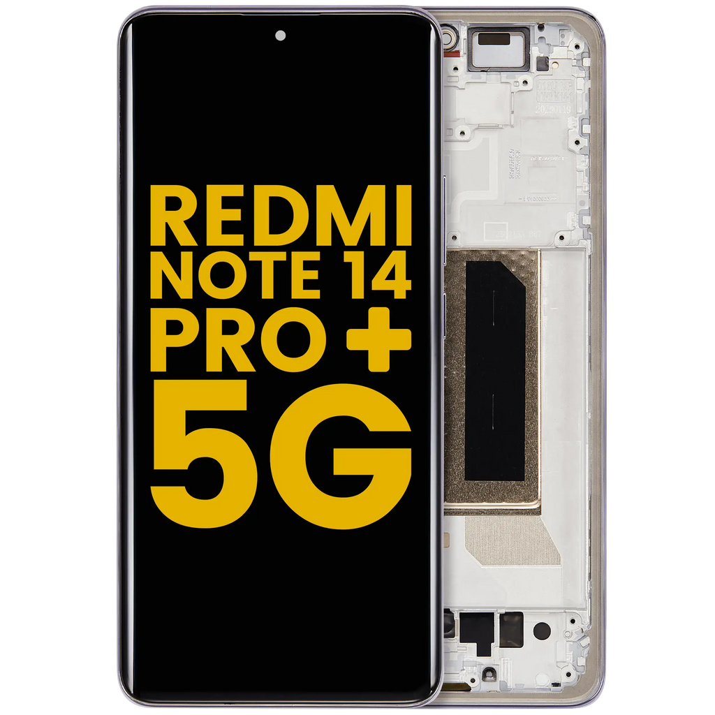 OLED-Display mit Rahmen für Xiaomi Redmi Note 14 Pro+, Refurbished, Lila