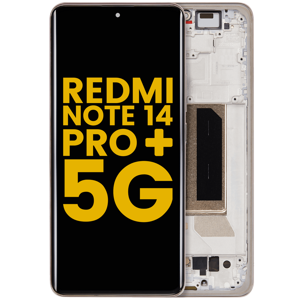OLED Display with Frame for Xiaomi Redmi Note 14 Pro+ 5G (Refurbished) (Sand Gold)