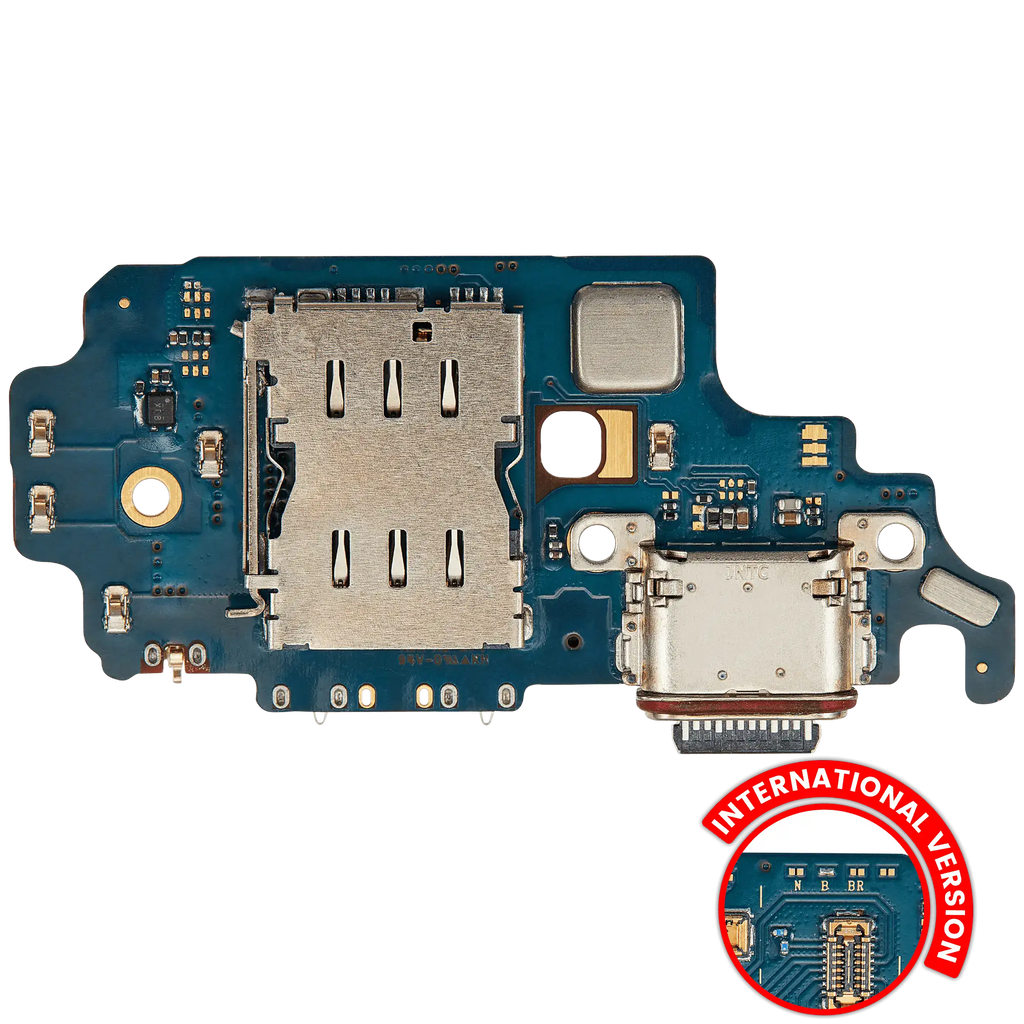 Ladebuchsen-Platine mit SIM-Kartenleser für Samsung Galaxy S21 Ultra Premium