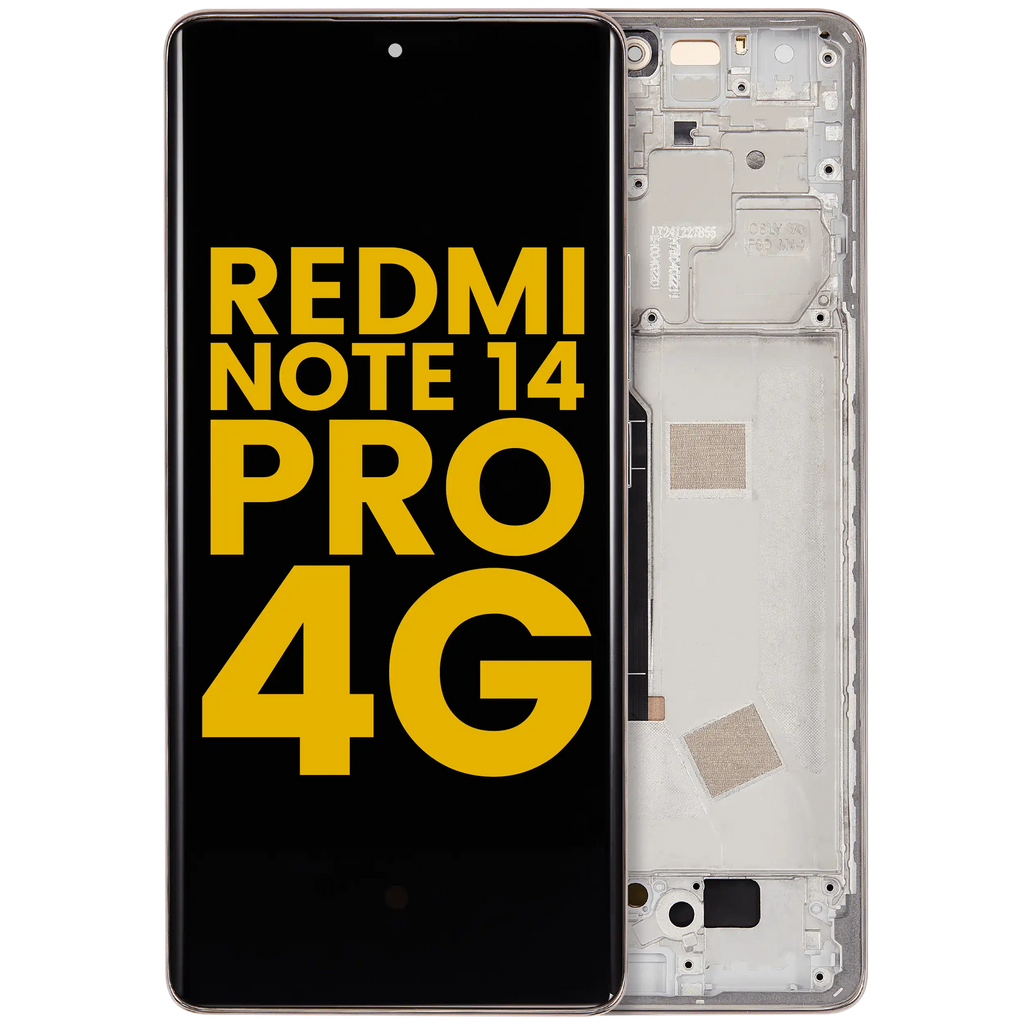 OLED Assembly with Frame for Xiaomi Redmi Note 14 Pro 4G (Refurbished, Sand Gold)