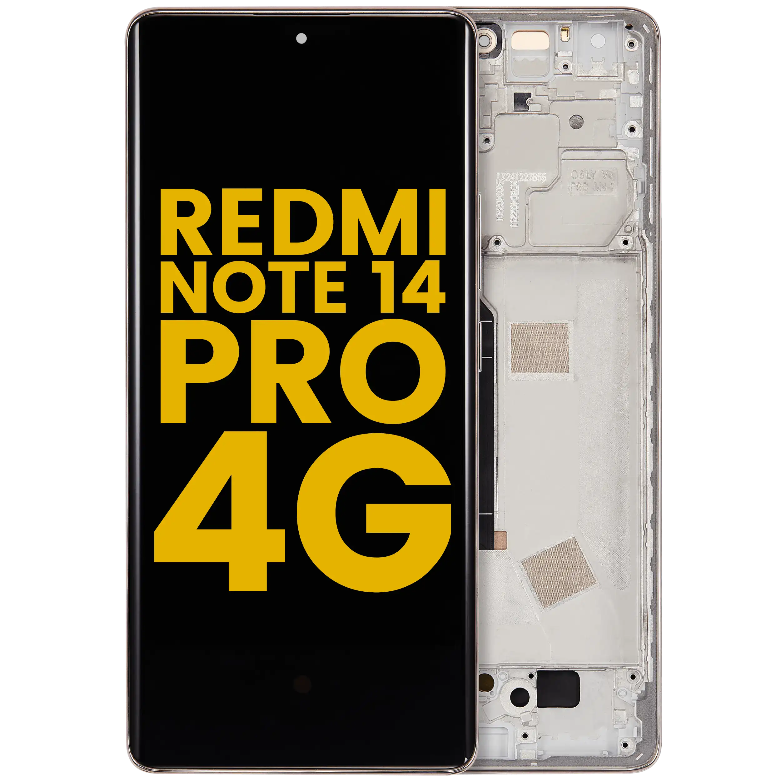 OLED Assembly with Frame for Xiaomi Redmi Note 14 Pro 4G (Refurbished, Sand Gold)
