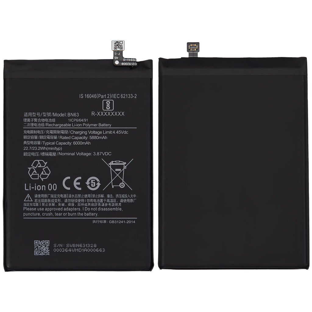 Ersatzakku für Xiaomi Redmi 10 Prime / Redmi Note 11SE (BN63)