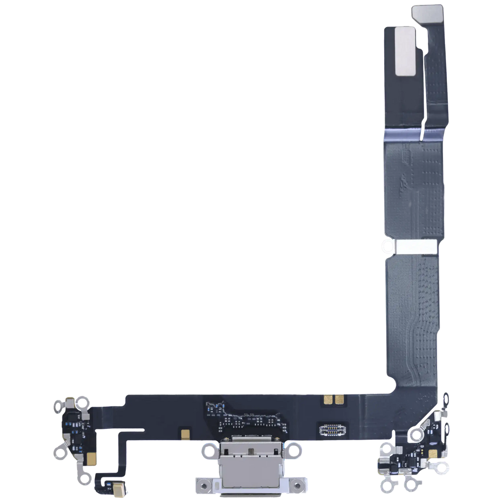 Charging Port Flex Cable with PCB for iPhone 16 Plus (Original OEM) (White)