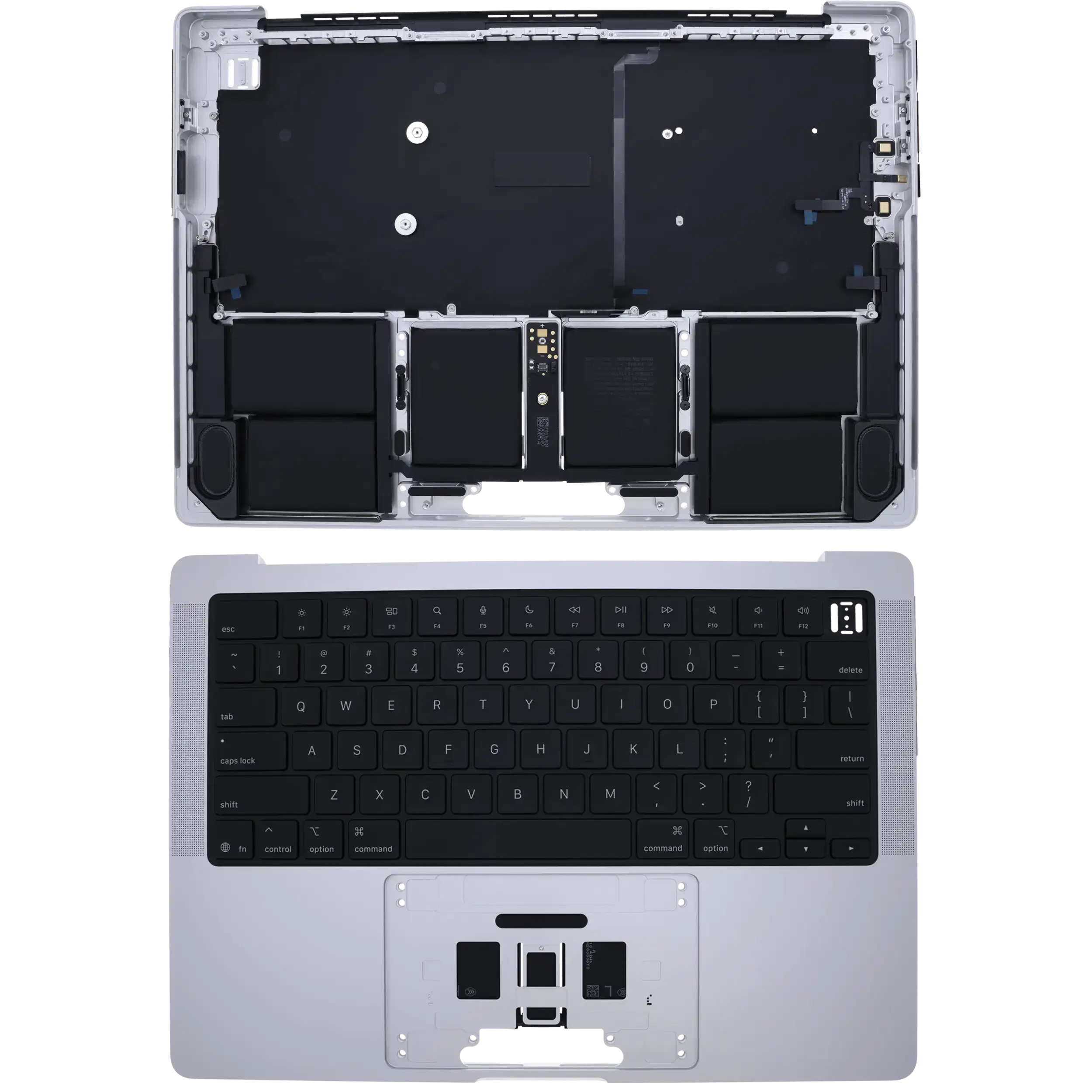 Top Case mit Akku (ANSI) für MacBook Pro 14" A3434 (2025) (Original OEM) (Silber)