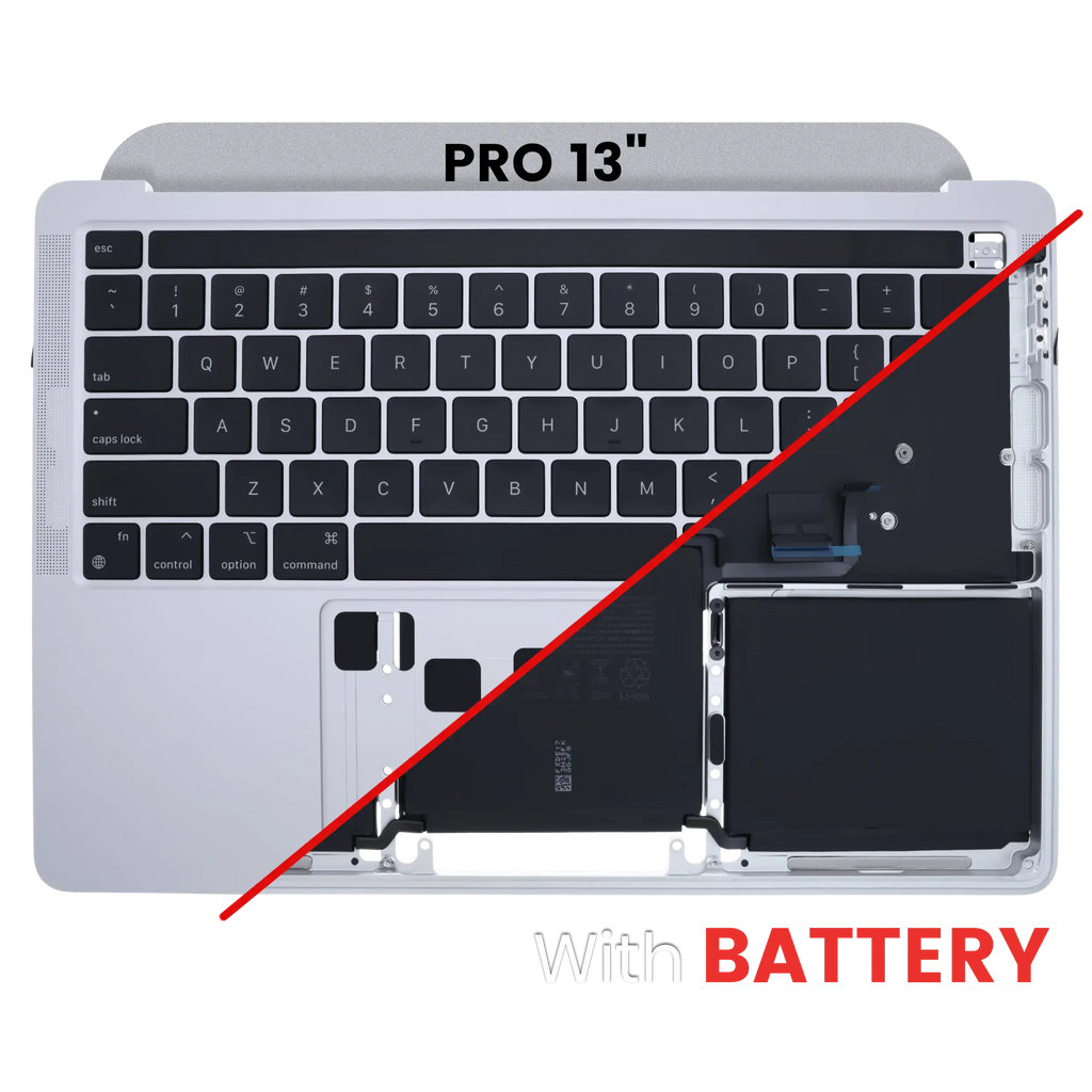 Apple MacBook Pro 13 A2338 Top Case mit Akku & Tastatur OEM US Silber