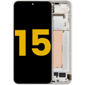 OLED-Bauteil mit Rahmen für Xiaomi 15 (Refurbished) (Weiß)