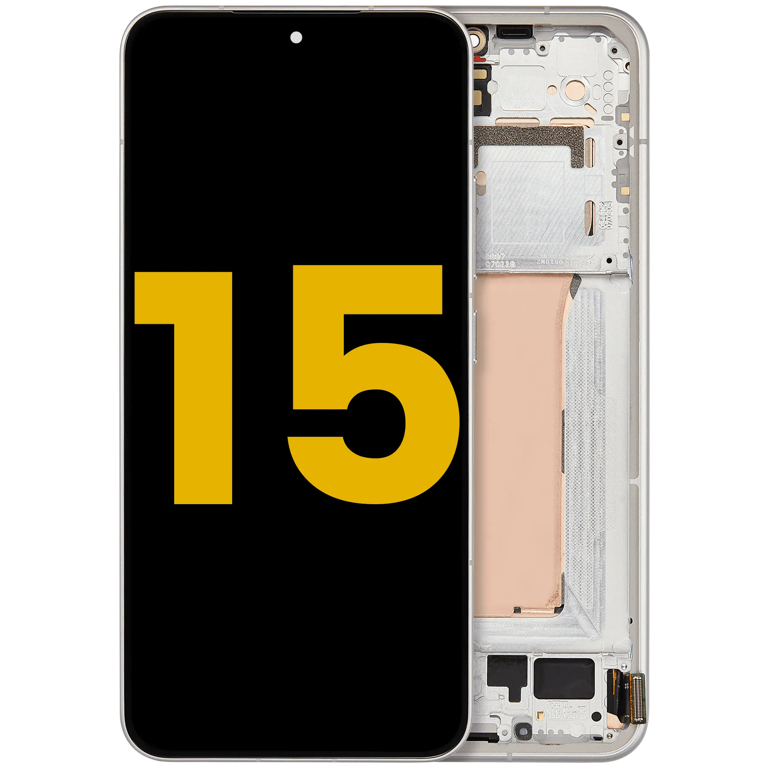OLED-Bauteil mit Rahmen für Xiaomi 15 (Refurbished) (Weiß)