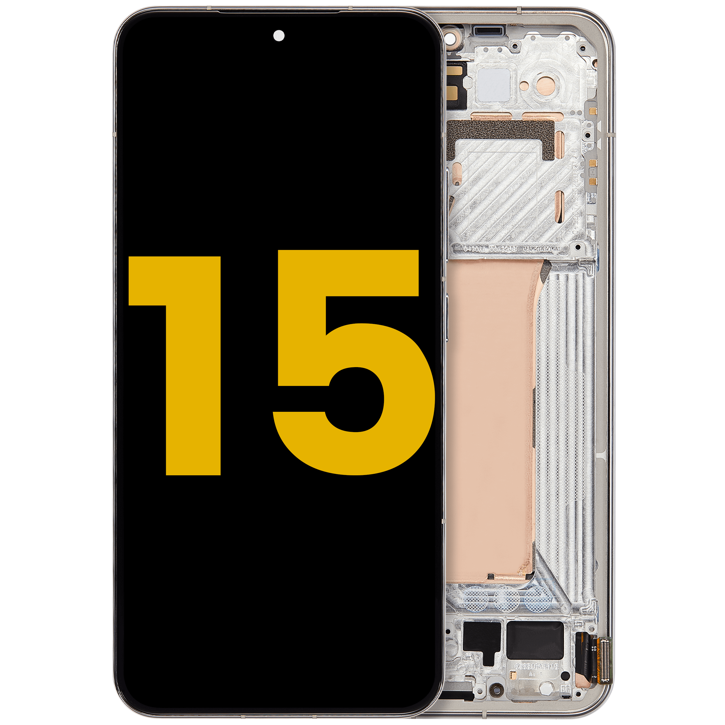 OLED Display with Frame for Xiaomi 15 (Refurbished) (Liquid Silver)
