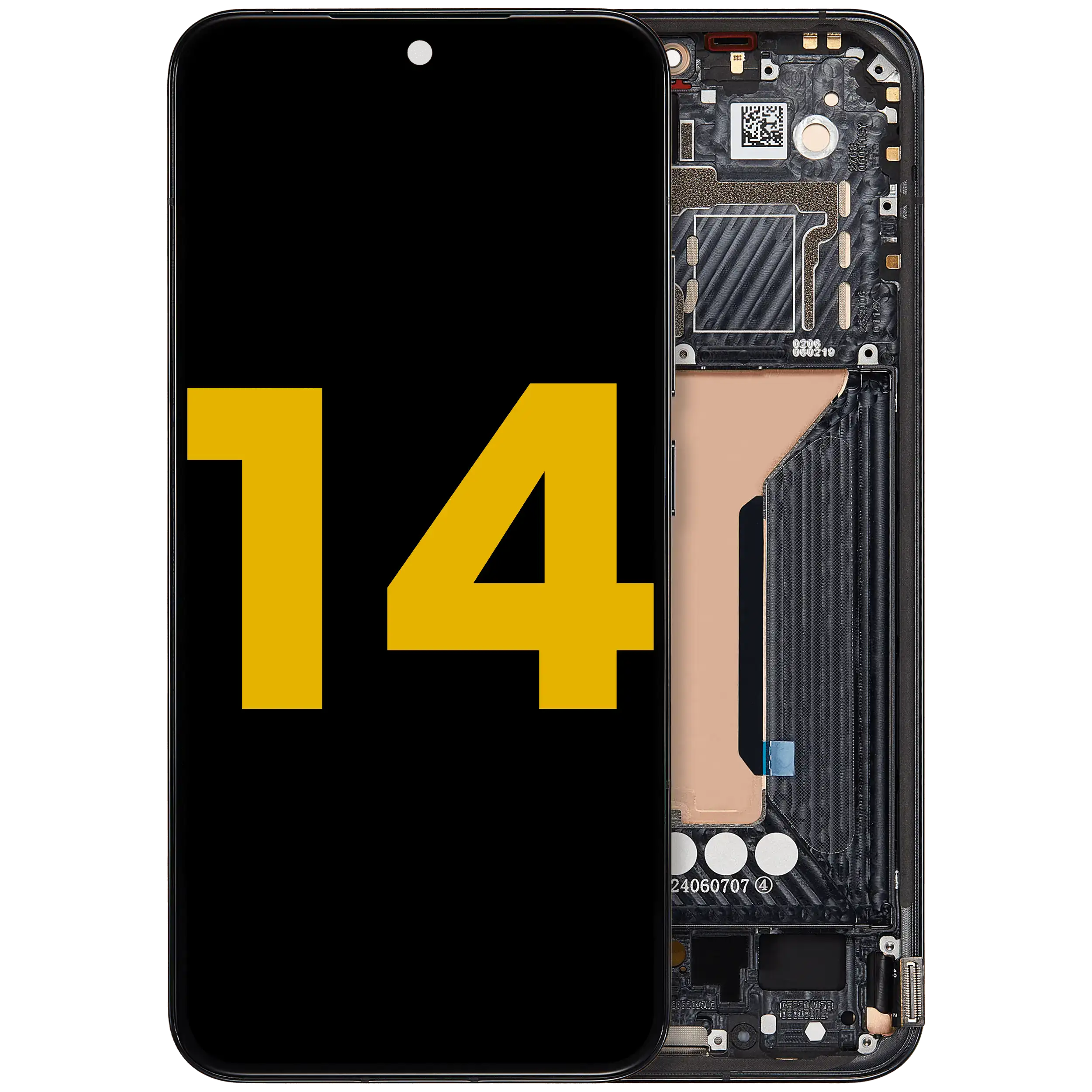 OLED Display with Frame for Xiaomi 14 (Refurbished) (Black)
