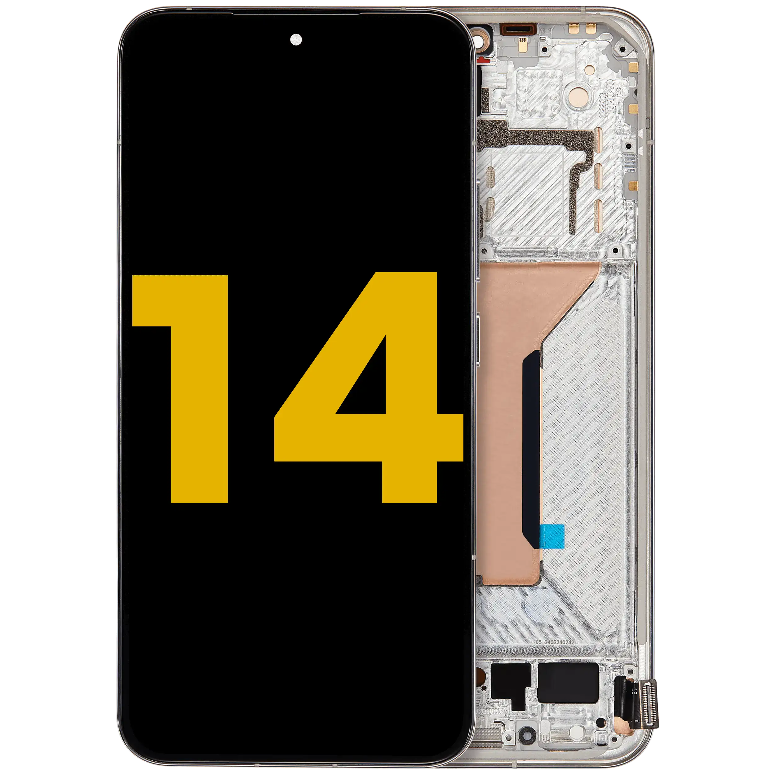 OLED Complete Display with Frame for Xiaomi 14 (Refurbished) (White)