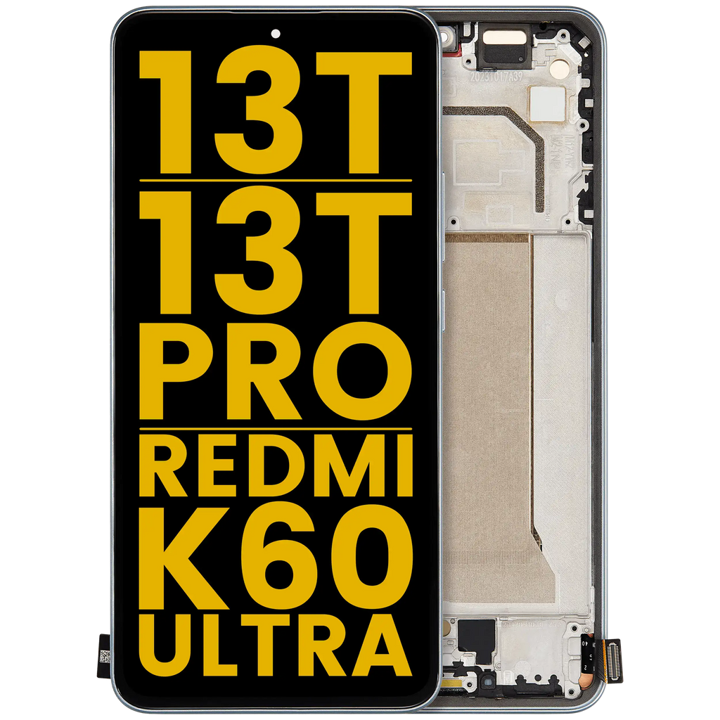 OLED Display with Frame for Xiaomi 13T / 13T Pro / Redmi K60 Ultra (Refurbished) (Meadow Green)