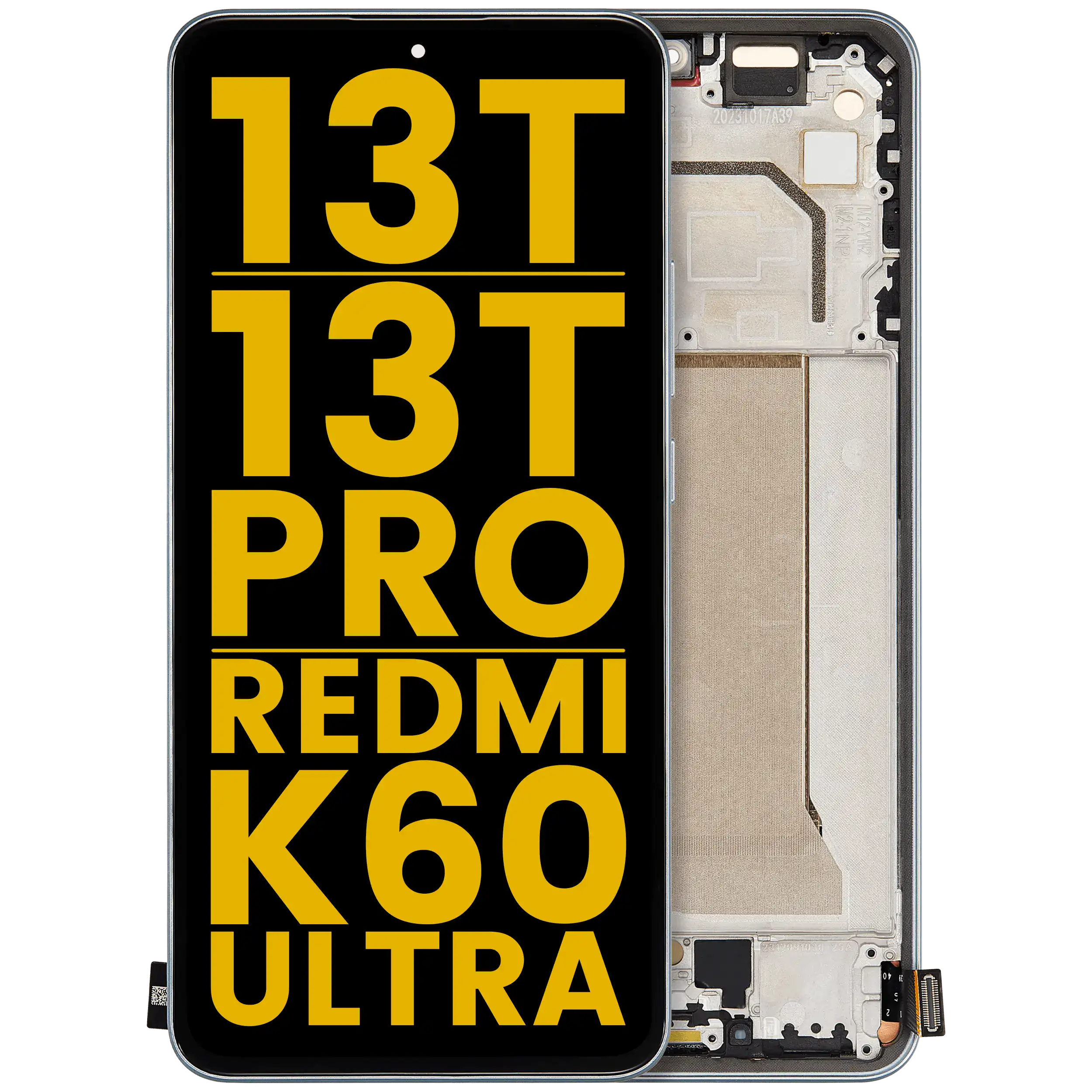 OLED Display with Frame for Xiaomi 13T / 13T Pro / Redmi K60 Ultra (Refurbished) (Meadow Green)