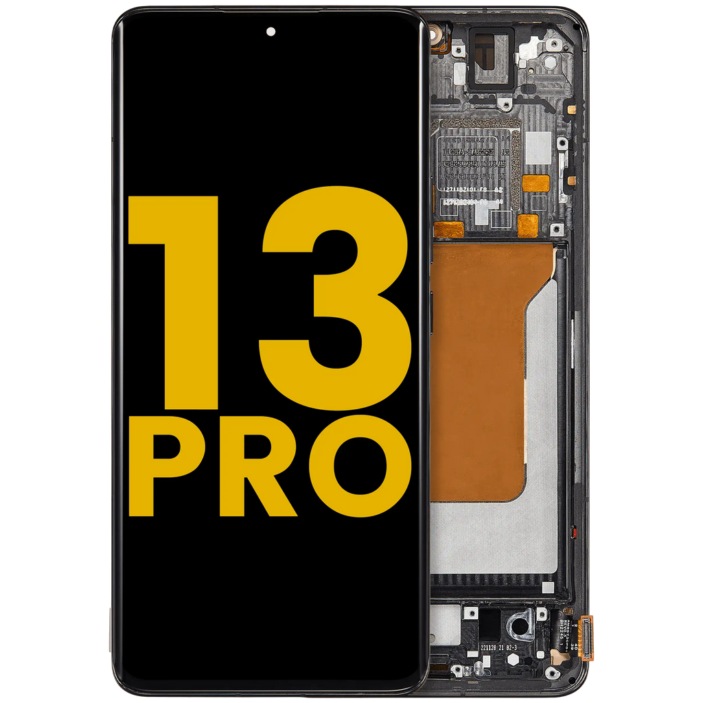 OLED Display with Frame for Xiaomi 13 Pro (Refurbished) (Black)