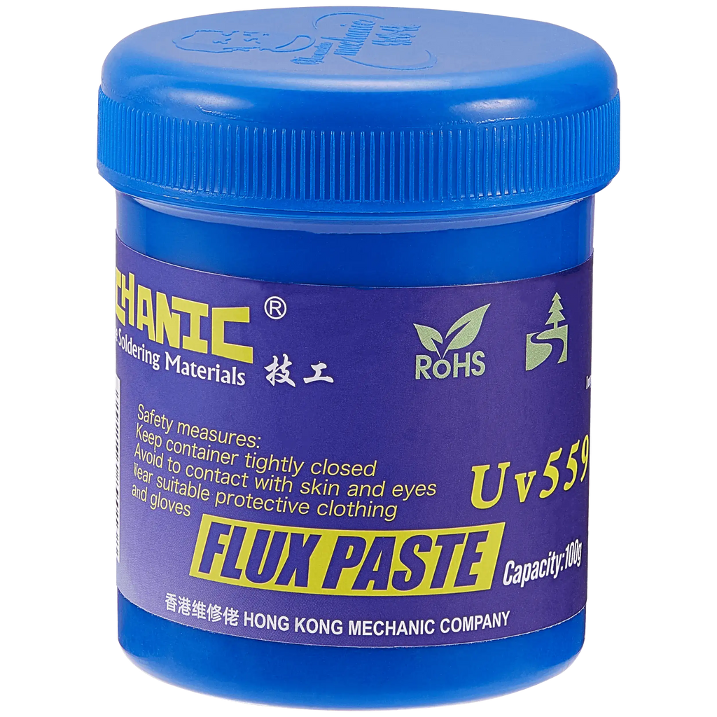 Lötflussmittelpaste (559) in blauer Flasche, 100g, Mechanic
