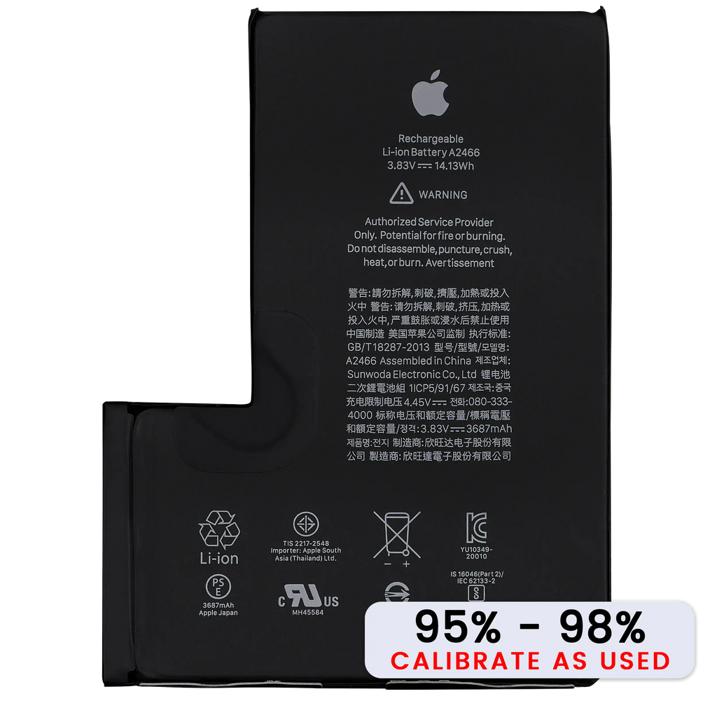 Ersatzbatterie für iPhone 12 Pro Max (gebrauchter OEM-Ausbau, Qualität B / SOH 95% bis 98%)