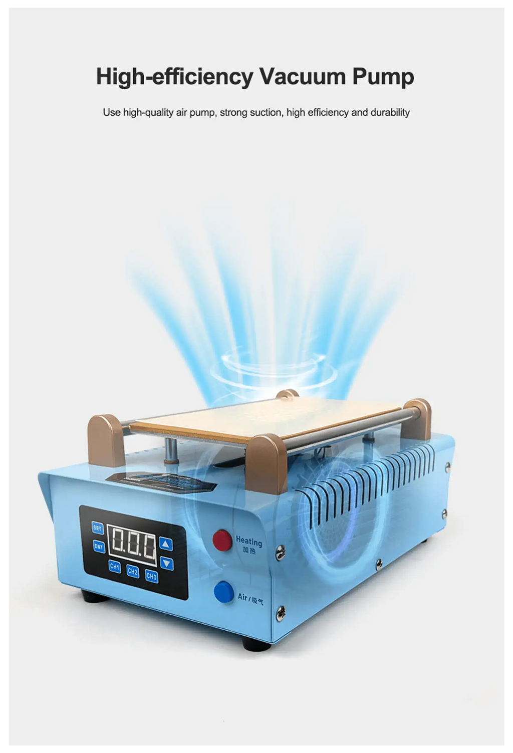 Sunshine S-918K LCD Separator Machine with Built-in Vacuum Pump, 8.5 Inch, 110V