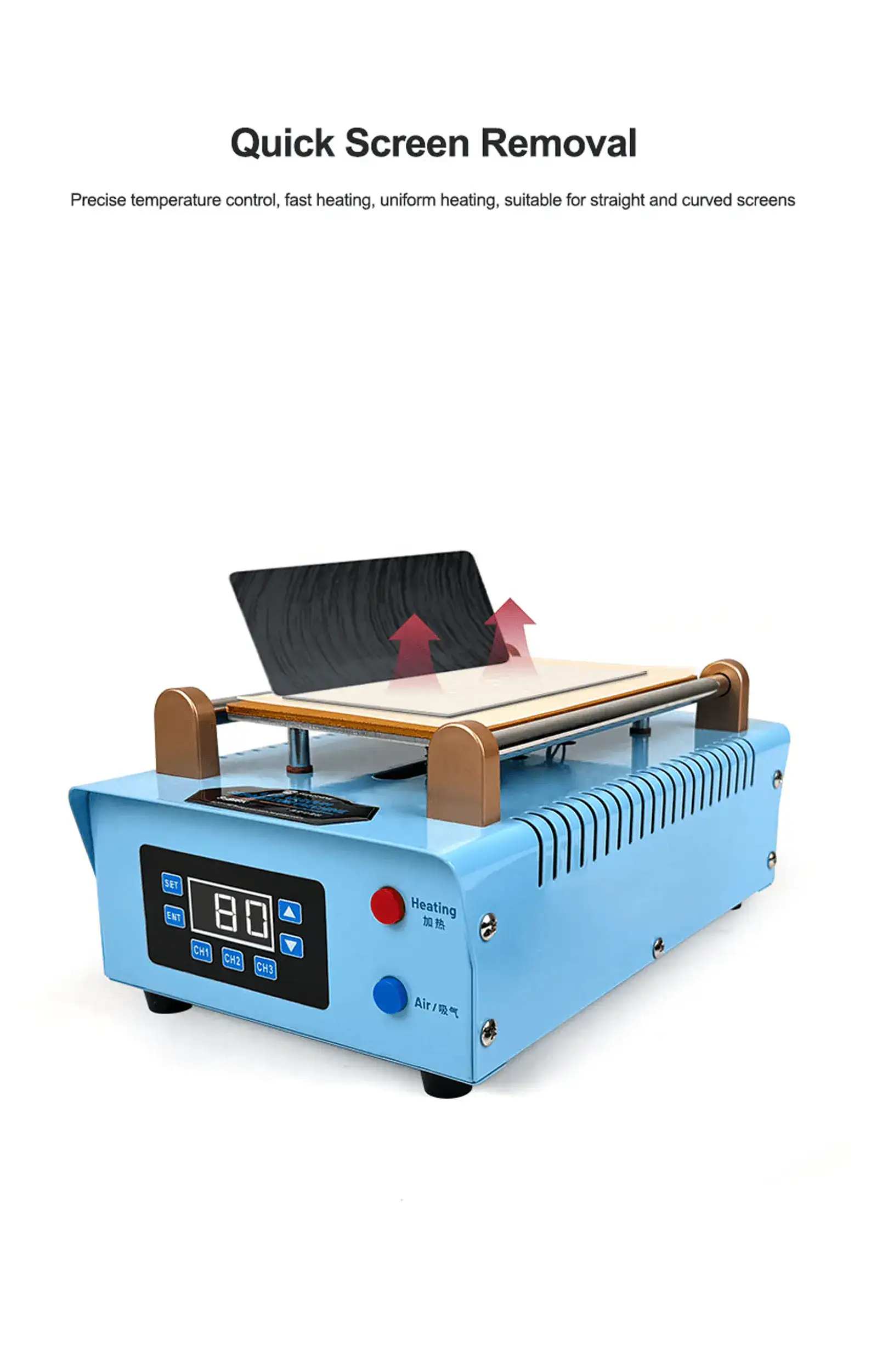 Sunshine S-918K LCD Separator Machine with Built-in Vacuum Pump, 8.5 Inch, 110V