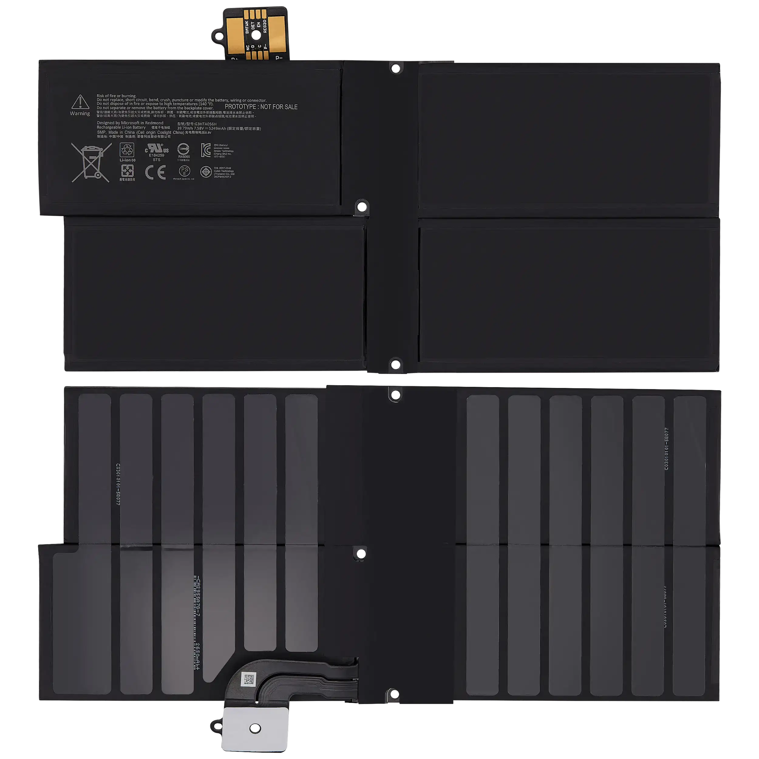 Ersatzakku für Microsoft Surface Pro X 13 (QWZ-00001) (G3HTA056H)