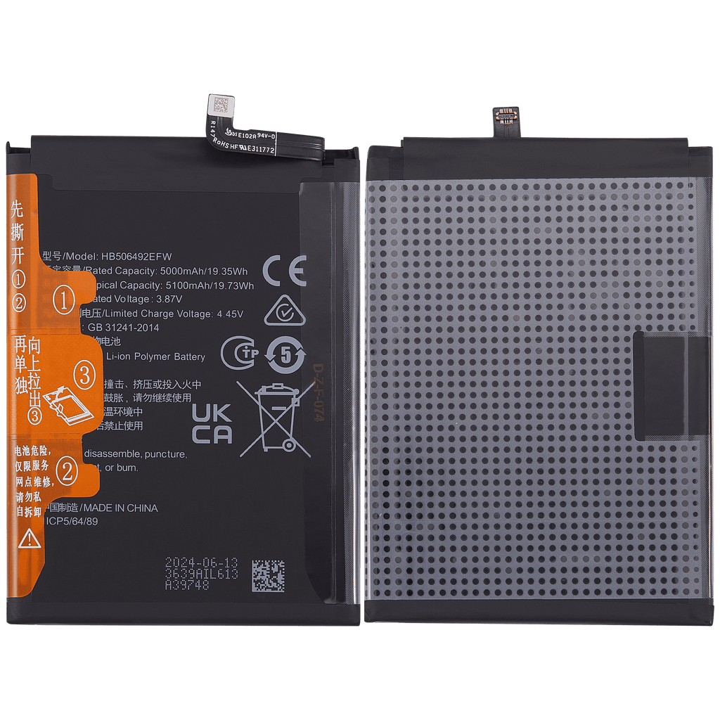 Replacement battery for Honor X9A / X40 / Magic5 Lite (HB506492EFW)