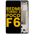 OLED Display with Frame for Xiaomi Redmi Turbo 3 / Xiaomi Poco F6 (Refurbished) (Green)