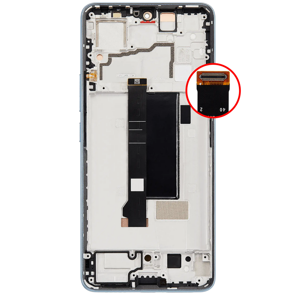 OLED Display with Frame for Xiaomi Redmi Note 13 Pro 5G (Refurbished) (Olive Green)