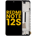 OLED-Display mit Rahmen für Xiaomi Redmi Note 12S (Refurbished)(Schwarz)