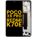 Complete OLED display with frame for Xiaomi Poco X6 Pro / Redmi K70E (Refurbished) (Black)