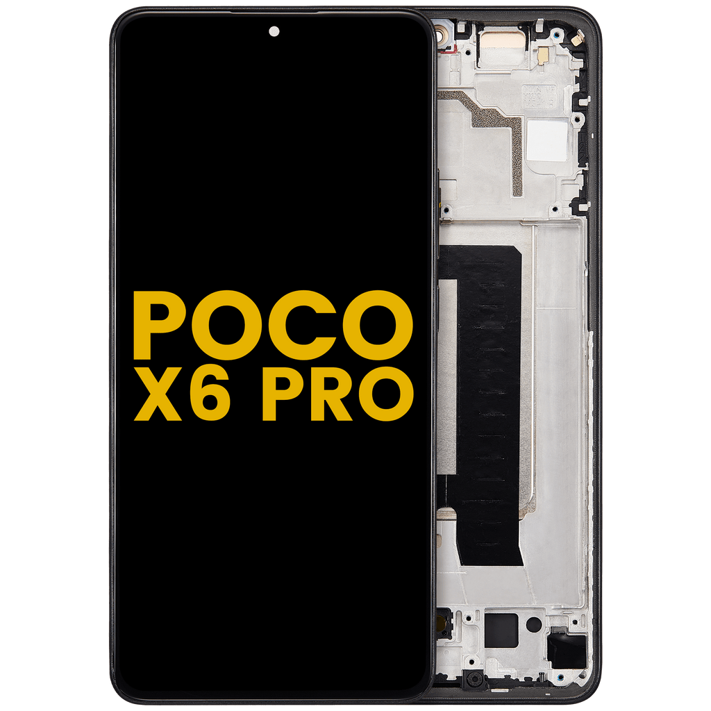 OLED-Display mit Rahmen für Xiaomi Poco X6 Pro (Refurbished) (Gelb)