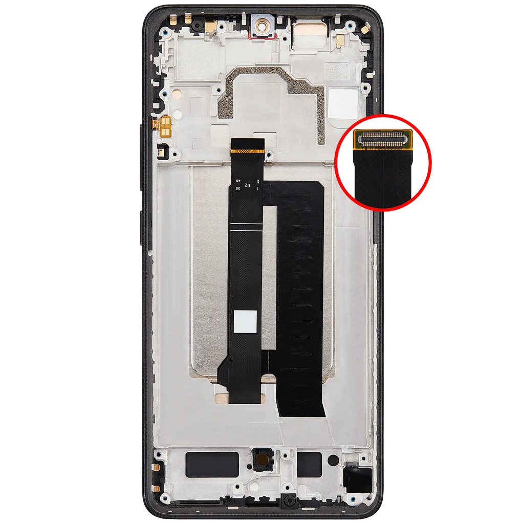 OLED-Display mit Rahmen für Xiaomi Poco X6 Pro (Refurbished) (Gelb)