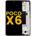 OLED-Display mit Rahmen für Xiaomi Poco X6 (Refurbished) (Schwarz)