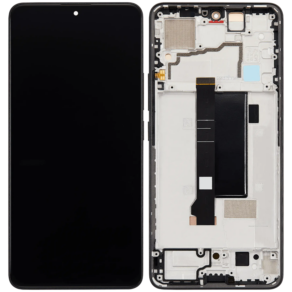 OLED-Display mit Rahmen für Xiaomi Poco X6 (Refurbished) (Schwarz)