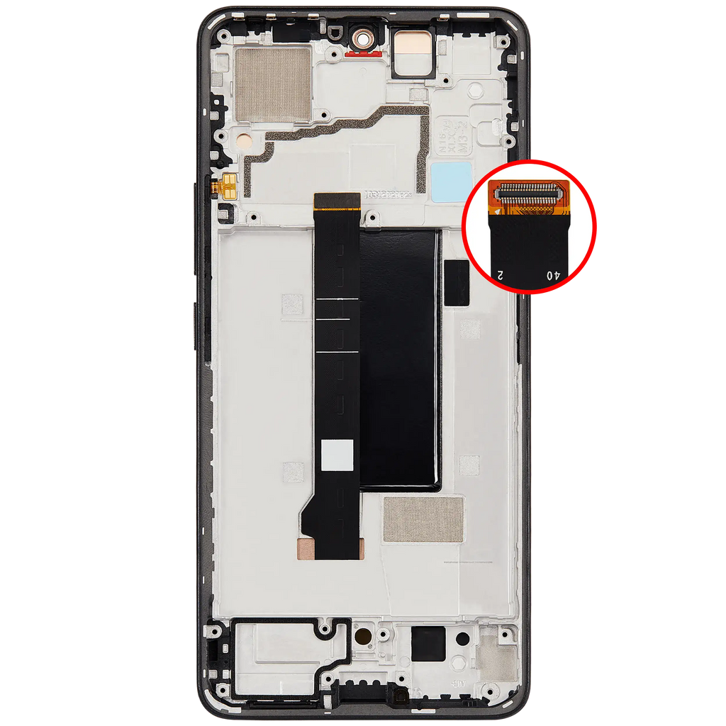 OLED-Display mit Rahmen für Xiaomi Poco X6 (Refurbished) (Schwarz)