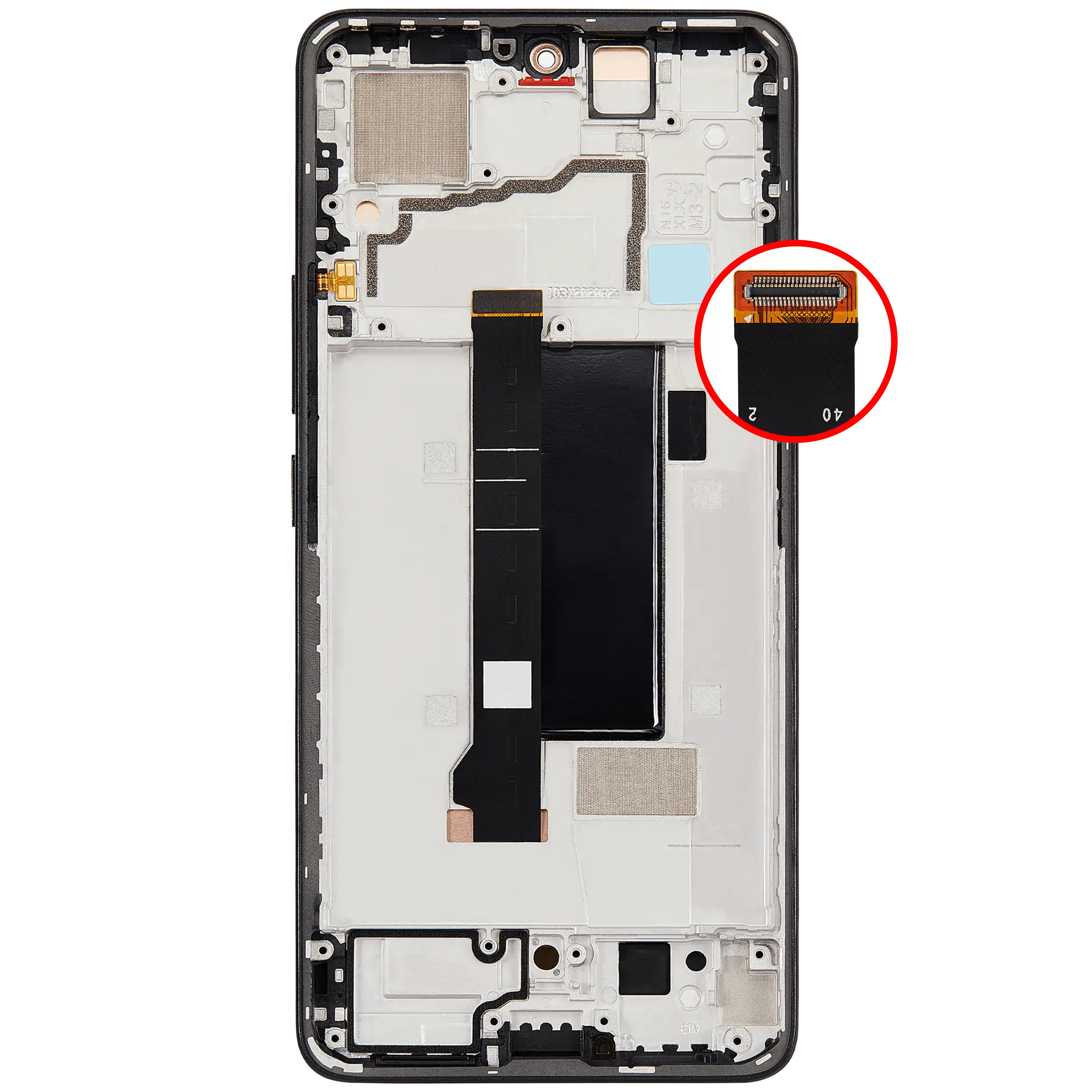 OLED-Display mit Rahmen für Xiaomi Poco X6 (Refurbished) (Schwarz)