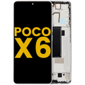 OLED-Display mit Rahmen für Xiaomi Poco X6 (Refurbished) (Weiß)