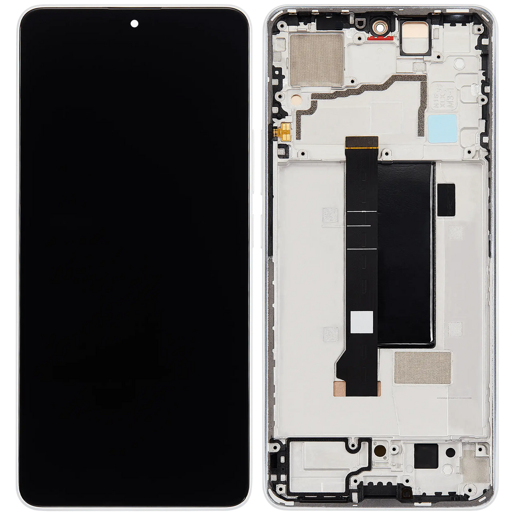 OLED Display with Frame for Xiaomi Poco X6 (Refurbished) (White)