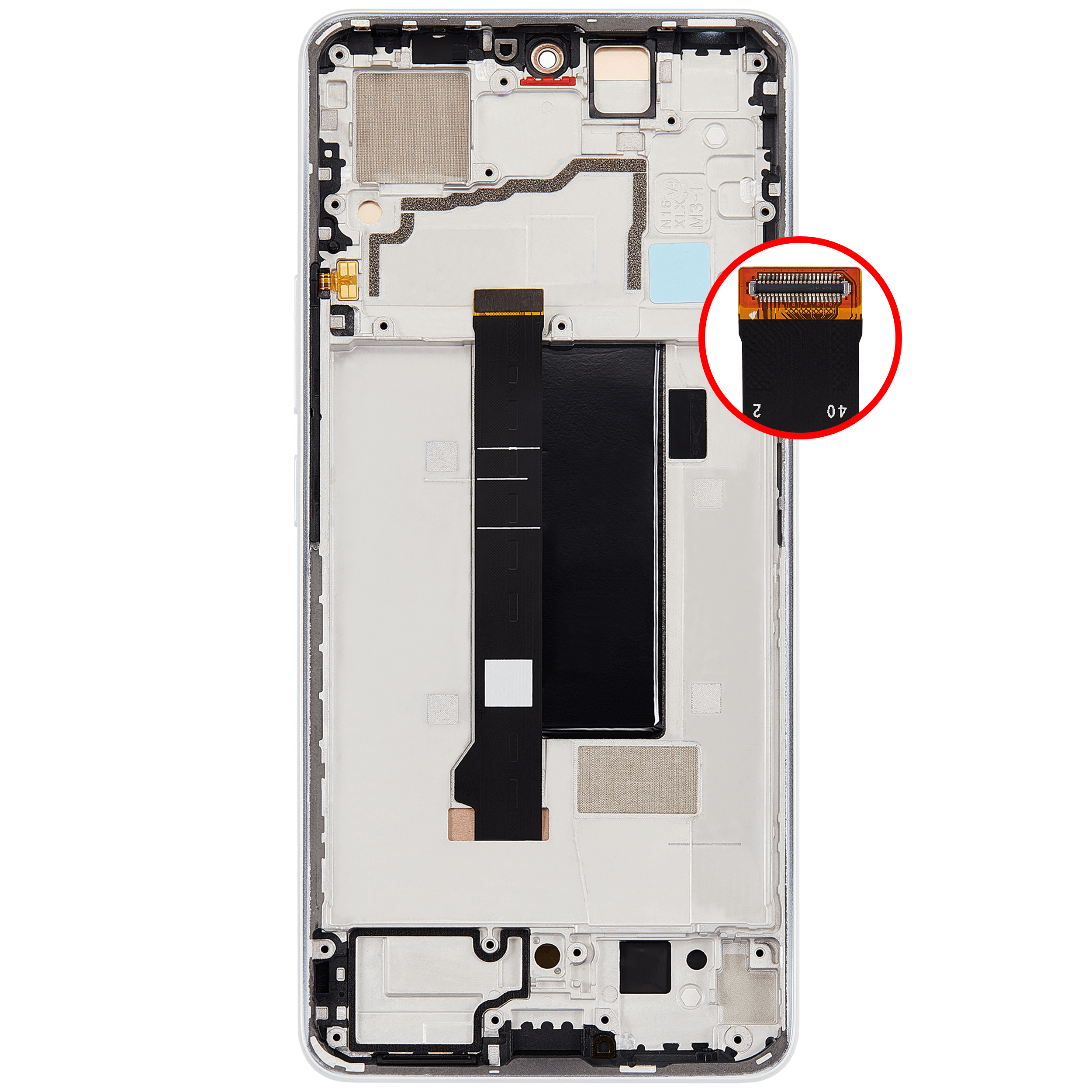 OLED Display with Frame for Xiaomi Poco X6 (Refurbished) (White)