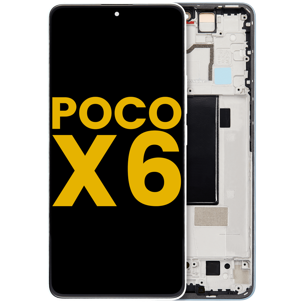 OLED-Display mit Rahmen für Xiaomi Poco X6 (Refurbished) (Blau)