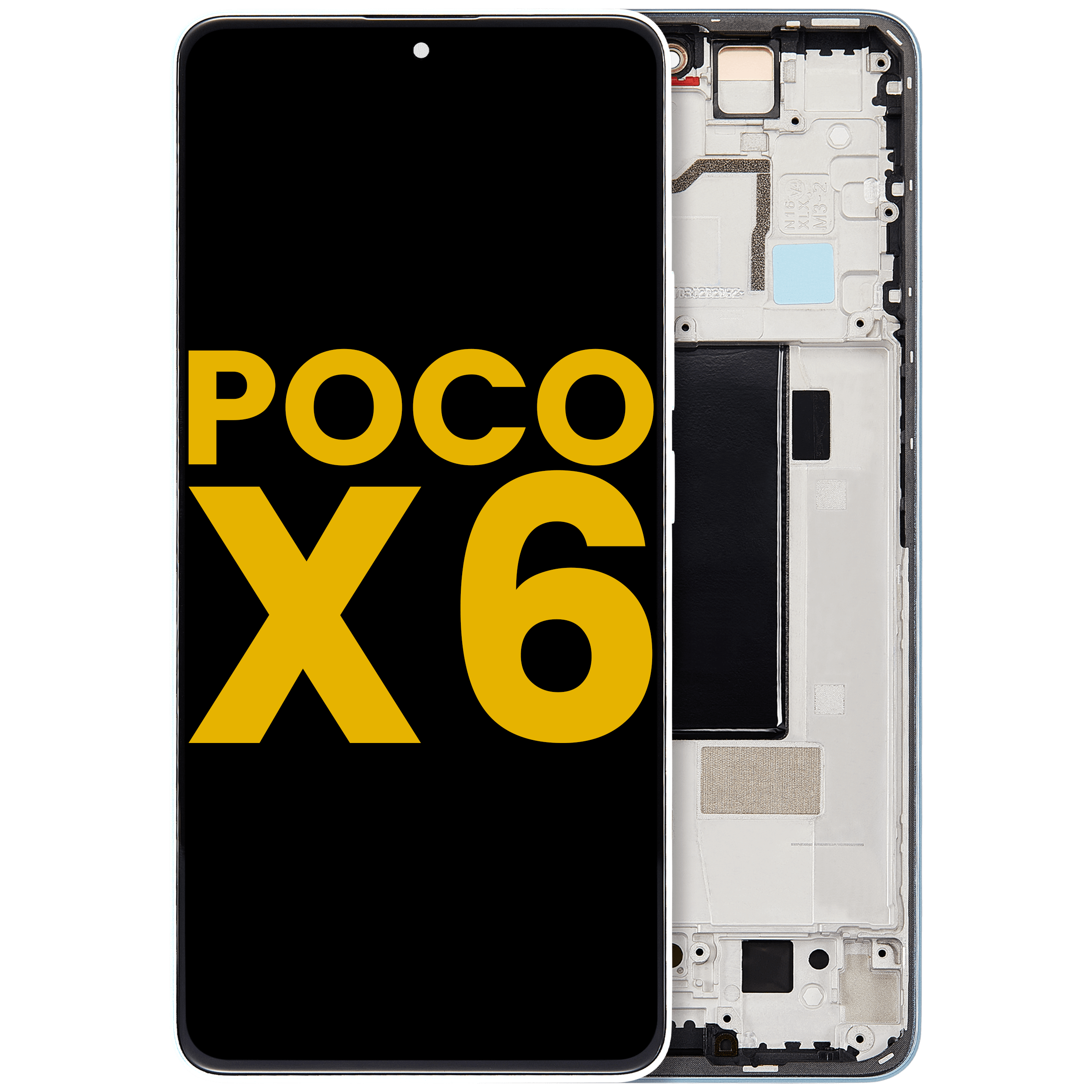 OLED-Display mit Rahmen für Xiaomi Poco X6 (Refurbished) (Blau)