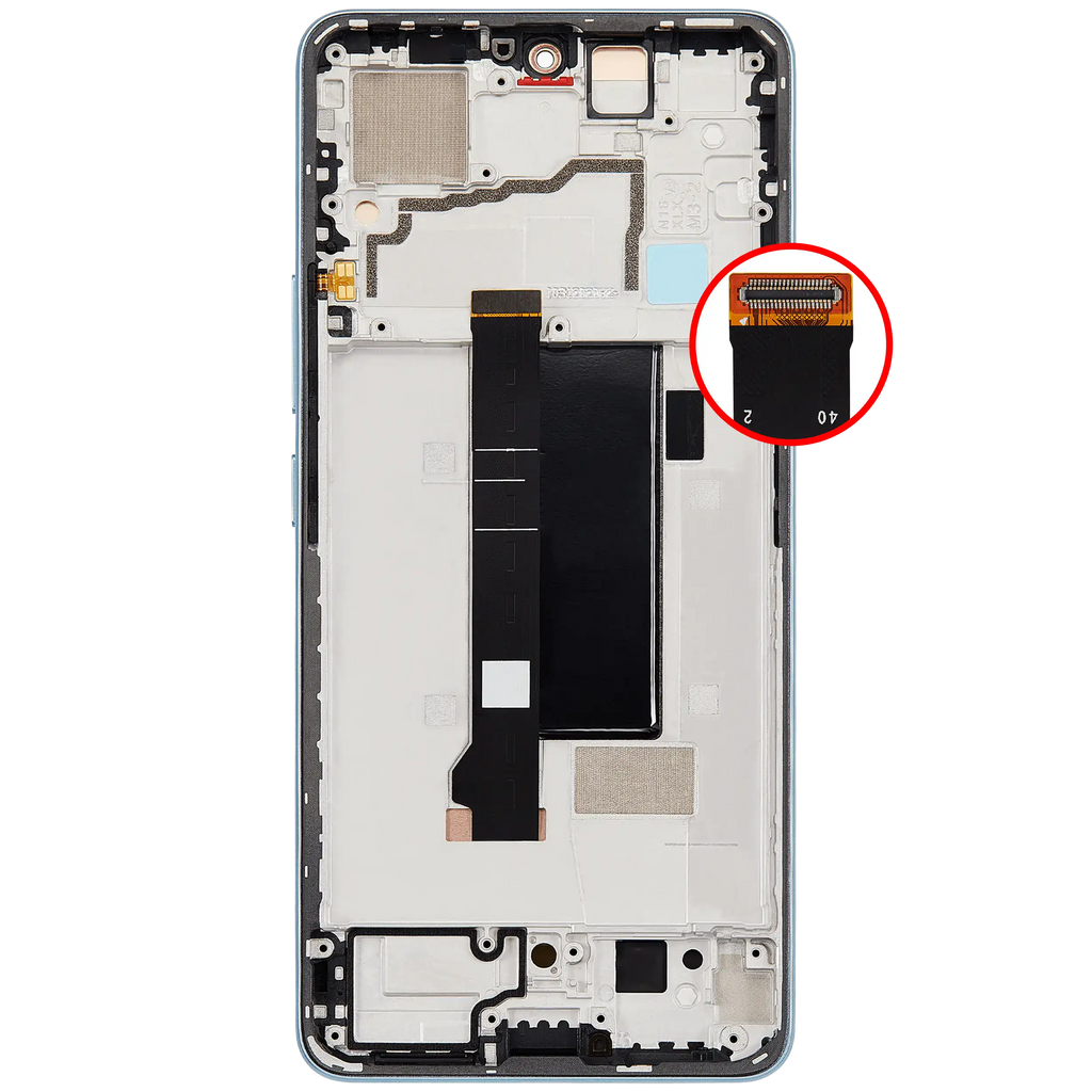 OLED-Display mit Rahmen für Xiaomi Poco X6 (Refurbished) (Blau)