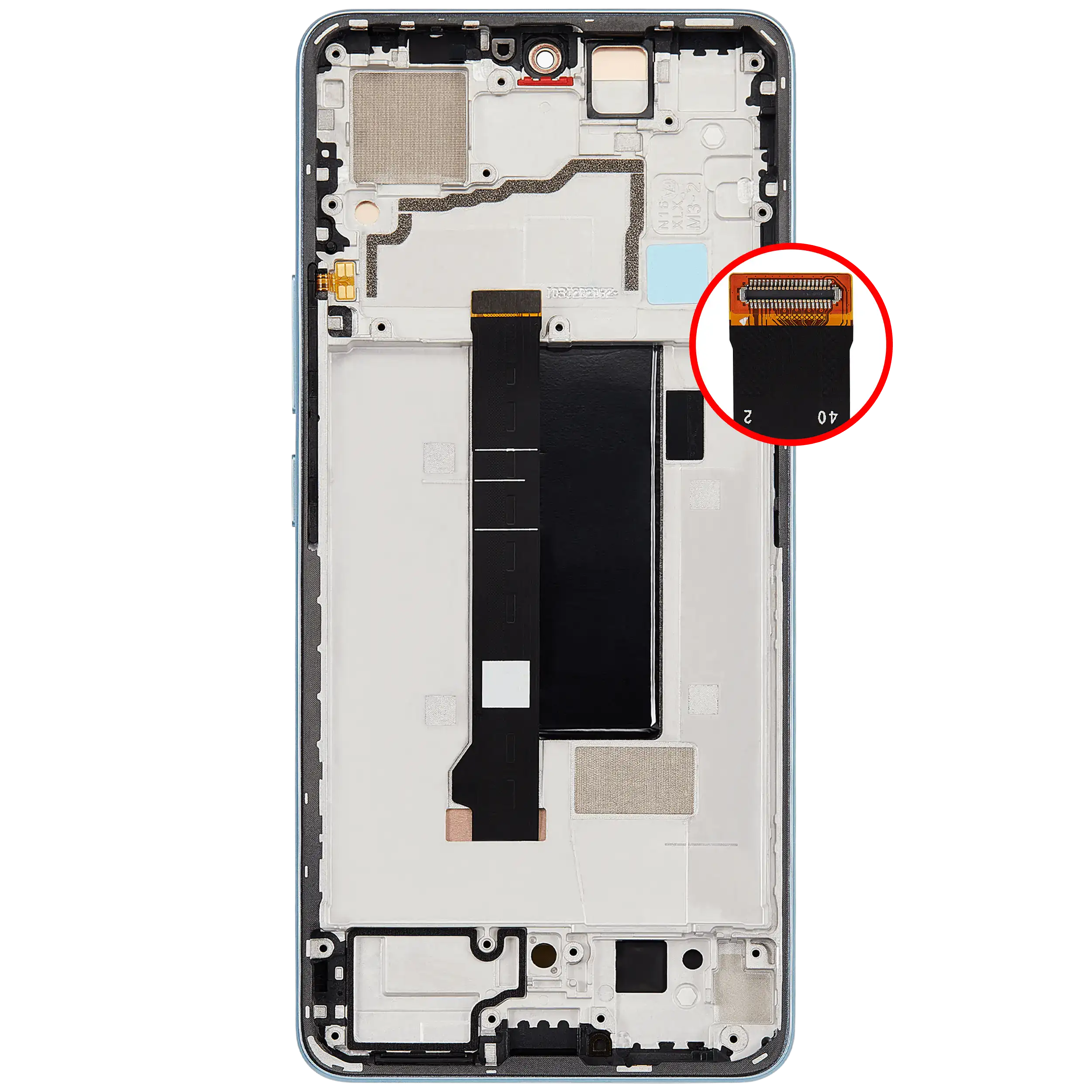 OLED-Display mit Rahmen für Xiaomi Poco X6 (Refurbished) (Blau)