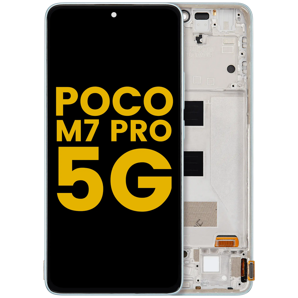 OLED Display with Frame for Xiaomi Poco M7 Pro 5G (Refurbished) (Green)
