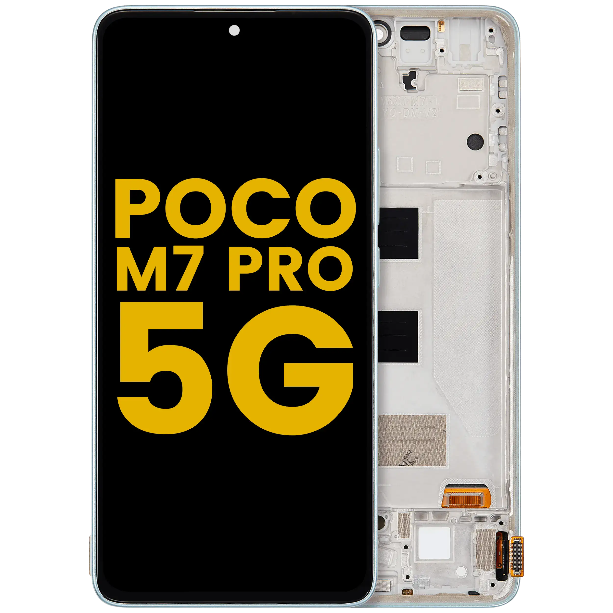 OLED Display with Frame for Xiaomi Poco M7 Pro 5G (Refurbished) (Green)