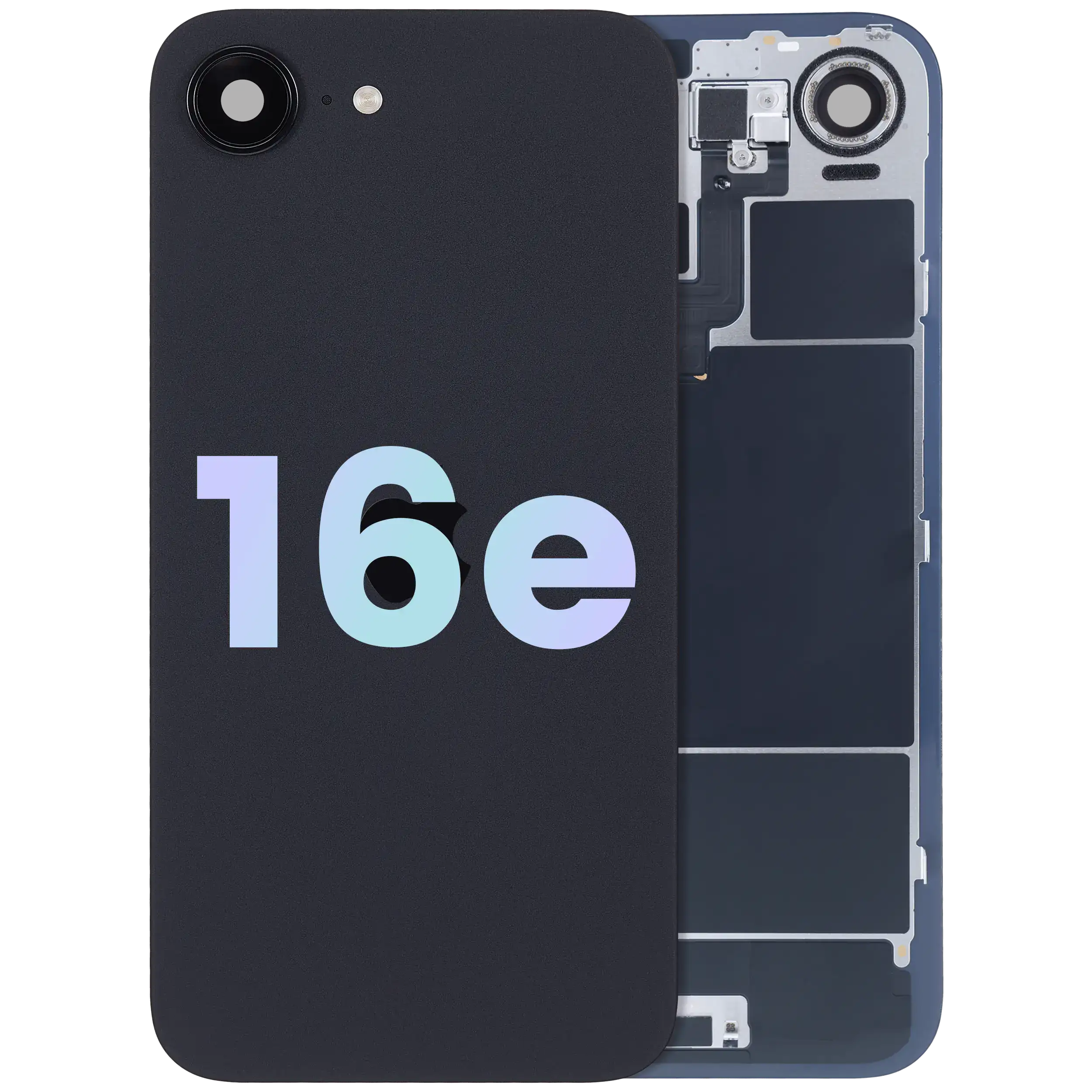 Back cover with MagSafe magnet, NFC & flash flex cable for iPhone 16e (Service Pack) (Black)