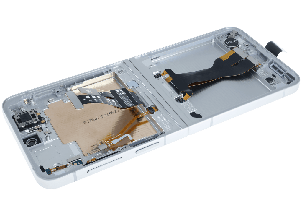 OLED-Display mit Rahmen für Samsung Z Flip 7 FE (Service Pack) Weiß