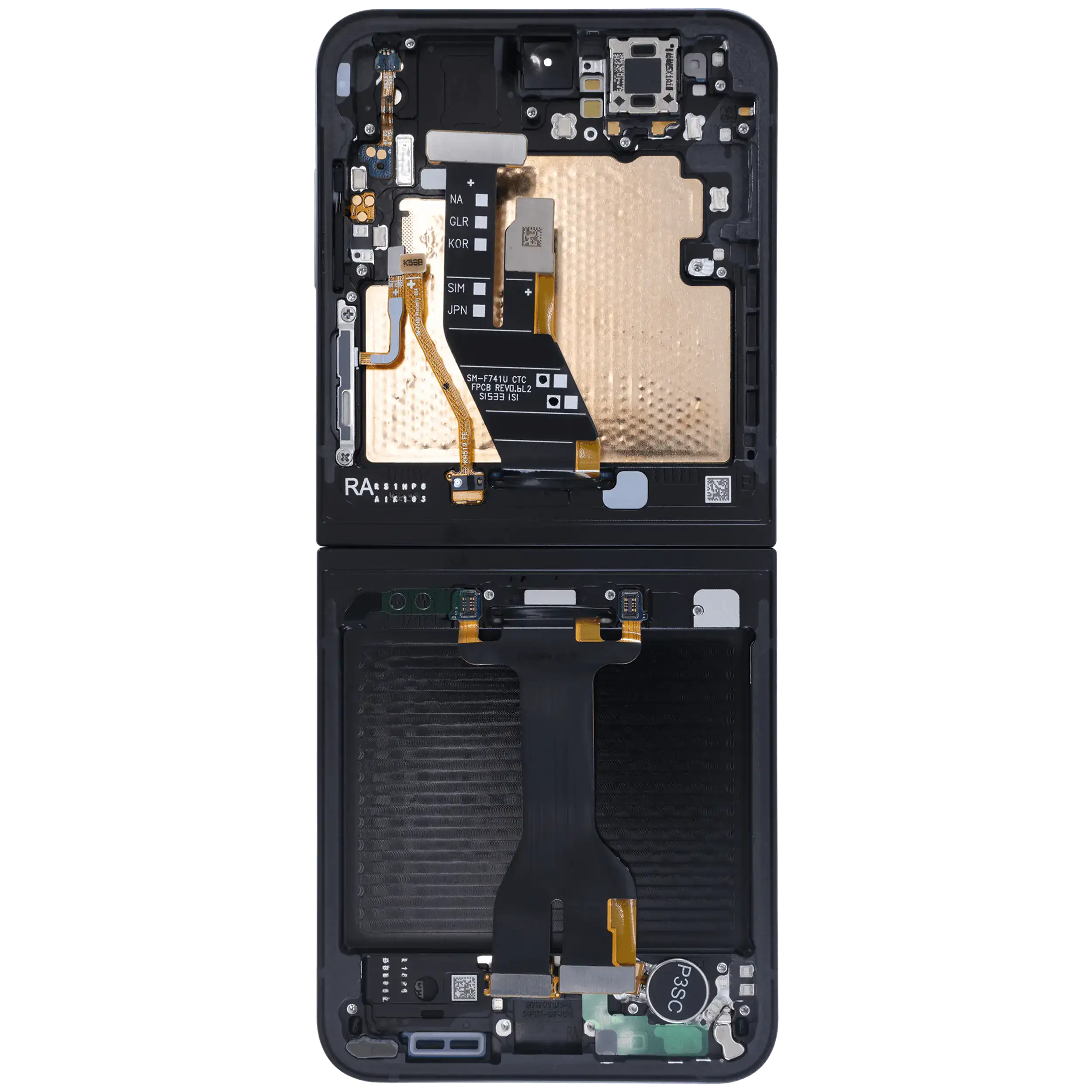 Internal OLED Display with Frame for Samsung Galaxy Z Flip 7 FE 5G (Service Pack) (Black)