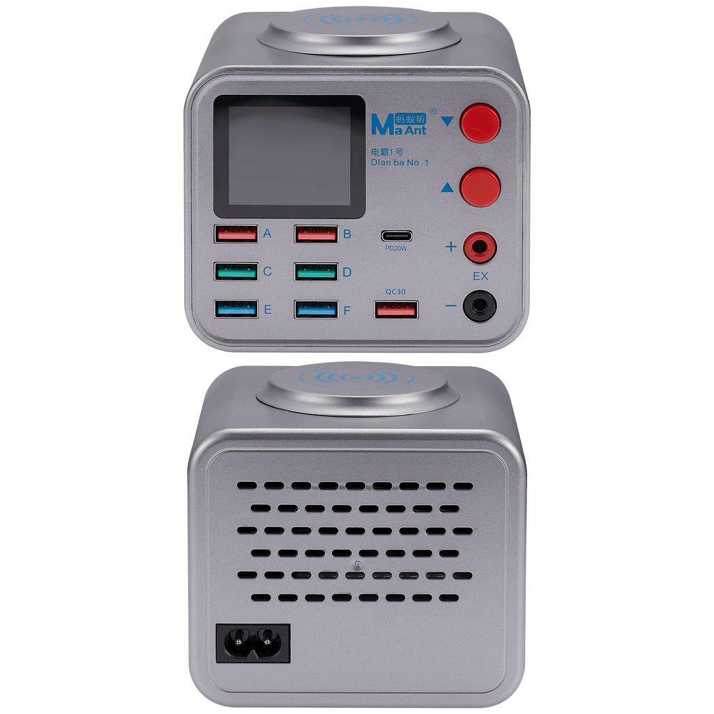 Dianba No.1 22W 8-Port Charging Station with Integrated Wireless Charger and Power Supply (MaAnt)