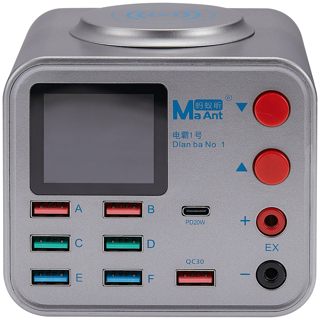 Dianba No.1 22W 8-Port Charging Station with Integrated Wireless Charger and Power Supply (MaAnt)