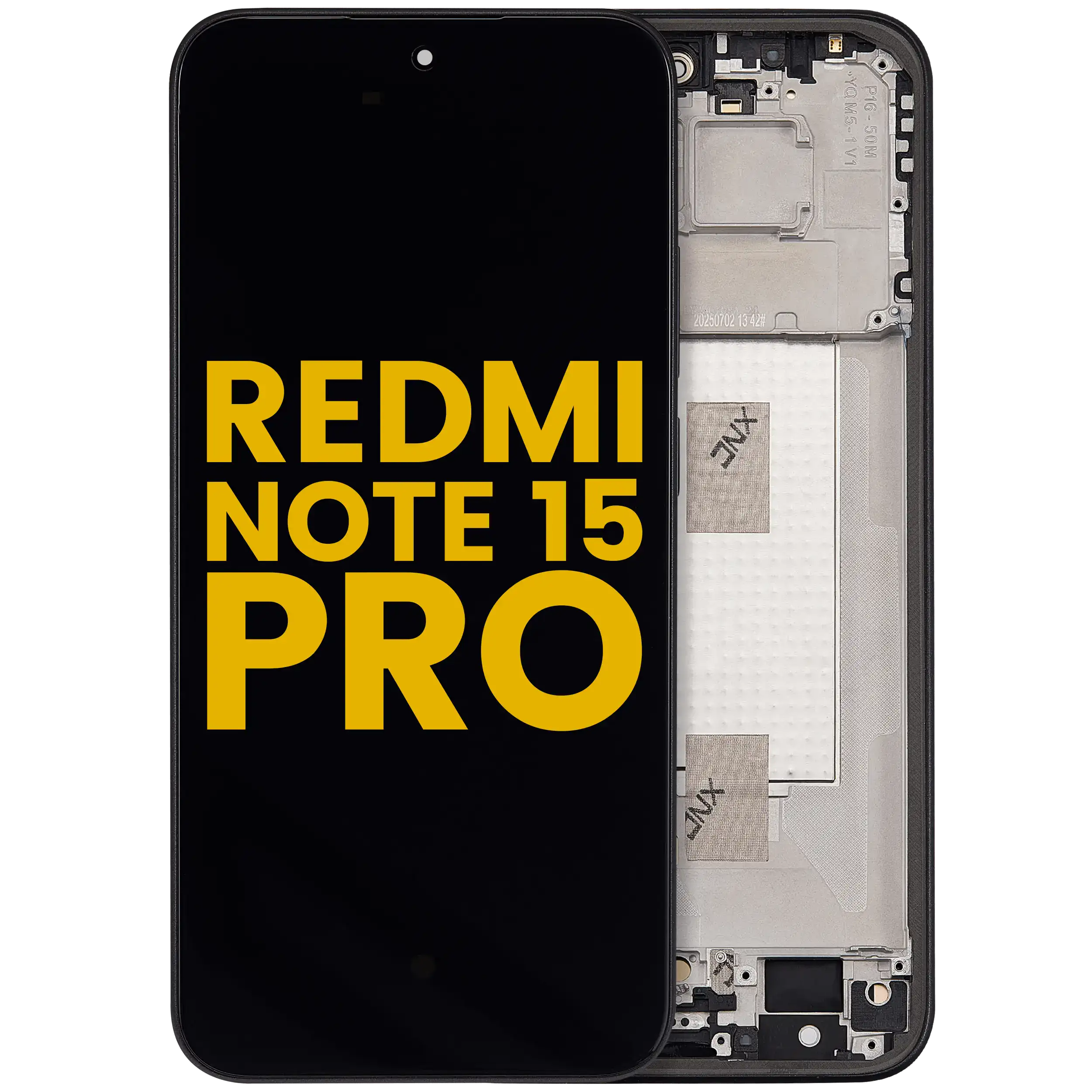 OLED Display with Frame for Xiaomi Redmi Note 15 Pro 5G (Refurbished) (Black)