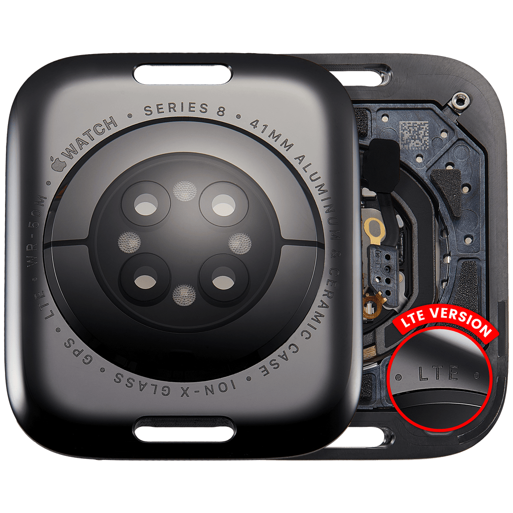 Backcover für Watch Series 8 (41mm) (LET Version) (Aluminum / Space Black)