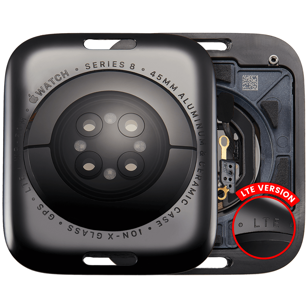 Backcover für Apple Watch Series 8 (45mm) (LET Version) (Aluminium, Space Black)